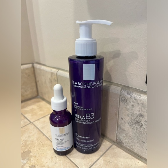 La Roche-Posay mela B3 serum dark spot and gel cleanser